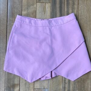 ASOS pink high waist Skort skirt pockets back zip women’s size 2 summer casual